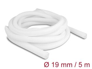 DELOCK Geflechtschlauch selbstschließend 5 m x 19mm weiß