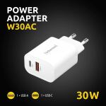 Intenso POWER ADAPTER USB-A/USB-C/7803012 Universal Weiß AC Schnellladung Drinnen