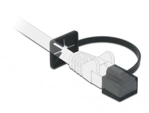 DELOCK Staubschutz RJ45 Stecker Befestigungsclip schwarz