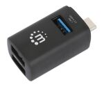 Manhattan 180993 Schnittstellen-Hub USB 3.2 Gen 1 (3.1 Gen 1) Type-C 5000 Mbit/s Schwarz