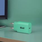 CLUB3D 2-Pack USB-C® Charger 30Watt Green