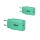 CLUB3D 2-Pack USB-C® Charger 30Watt Green