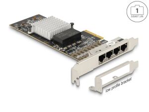 DELOCK PCI Express x4 Karte zu 4 x RJ45 Gigabit LAN i350