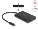 DELOCK Adapter USB Type-C zu 2 x HDMI 4K 60 Hz