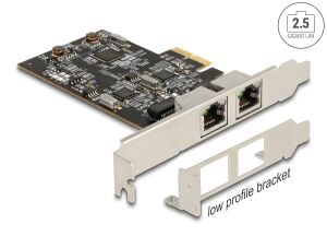 DELOCK PCI Express x2 Karte auf 2xRJ45 2,5 Gigabit LAN i225