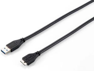 Equip USB 3.0 A auf Micro-B Kabel, M/M, 1.8m, 5Gbps, Schwarz