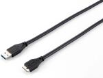Equip USB 3.0 A auf Micro-B Kabel, M/M, 1.8m, 5Gbps, Schwarz