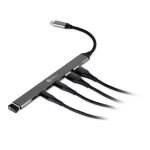 BakkerElkhuizen USB-C Hub 7-in-1 (3A+4C) USB Typ-C 5000 Mbit/s Schwarz, Grau