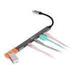 BakkerElkhuizen USB-C Hub 7-in-1 (3A+4C) USB Typ-C 5000 Mbit/s Schwarz, Grau