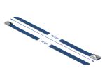 DELOCK Edelstahlkabelbinder L 400 x B 7,9 mm blau 10...