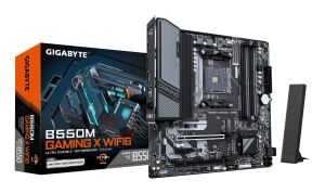 GIGABYTE B550M GAMING X WIFI6 Mainboard – AMD Ryzen 5000 Prozessoren, 5+3 Phasen VRM, bis zu 3200 MHz DDR4, 1x PCIe 4.0 + 1x PCIe 3.0 M.2, Wi-Fi 6, 1 GbE LAN, USB 3.2 Gen 1