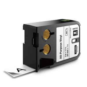 DYMO XTL Allzweck-Vinyletikett | 24 mm x 7 m | Schwarz auf Weiß