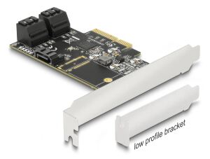 DELOCK 5 Port SATA PCI Express x4 Karte Low Profile Formfak.