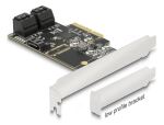 DELOCK 5 Port SATA PCI Express x4 Karte Low Profile Formfak.