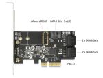 DELOCK 5 Port SATA PCI Express x4 Karte Low Profile Formfak.
