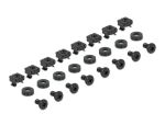 DeLOCK 19″ Tragschiene längenverstellbar 368 - 600 mm für Netzwerkschrank 1 HE schwarz 2 Stück