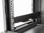 DeLOCK 19″ Tragschiene längenverstellbar 368 - 600 mm für Netzwerkschrank 1 HE schwarz 2 Stück