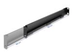 DeLOCK 19″ Tragschiene längenverstellbar 368 - 600 mm für Netzwerkschrank 1 HE schwarz 2 Stück