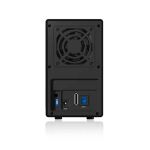 ICY BOX IB-RD3620SU3, RAID-System für 2x 3,5" SATA HDD zu USB 3.2 Gen 1 + eSATA Host, RAID 0, 1, JBOD, EasySwap, schwarz