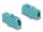 DELOCK LWL Kupplung LC Simplex Buzu LC Simplex Bu OM3 aqua