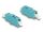 DELOCK LWL Kupplung LC Simplex Buzu LC Simplex Bu OM3 aqua
