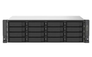 QNAP TS-1673AU-RP-16G NAS & Speicherserver Rack (3U) Ryzen Embedded V1500B 16 GB DDR4 0 TB QNAP QTS Schwarz, Grau