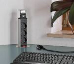 Brennenstuhl 1396200003 Verlängerungskabel 2 m 3 AC-Ausgänge Aluminium, Schwarz