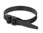 DELOCK Kabelbinder mit Doppelkopf L 190 x B 9 mm schwarz