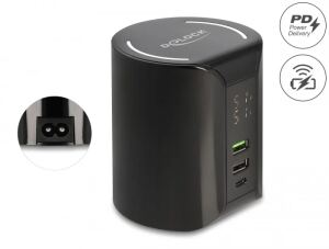 DELOCK USB und kabelloses LadegerätUSB Type-C + USB Typ-A
