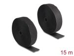 DELOCK Strapazier Klettband Haft u. Flauschband 15mx50mm SW