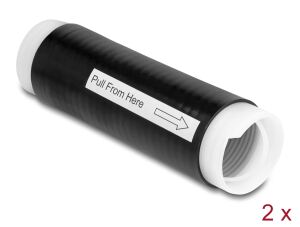 DELOCK Kaltschrumpfschlauch 35 mm x 130 mm 2 Stück schwarz