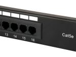 Equip 16-Port Cat.5e Ungeschirmtes Patch Panel, Black