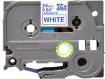 Brother TZE-253 Etiketten erstellendes Band Blau auf weiss