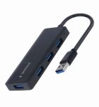 Gembird UHB-U3P4-03 laptop-dockingstation & portreplikator Kabelgebunden USB 3.2 Gen 1 (3.1 Gen 1) Type-A Schwarz