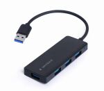 Gembird UHB-U3P4-03 laptop-dockingstation & portreplikator Kabelgebunden USB 3.2 Gen 1 (3.1 Gen 1) Type-A Schwarz