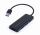 Gembird UHB-U3P4-03 laptop-dockingstation & portreplikator Kabelgebunden USB 3.2 Gen 1 (3.1 Gen 1) Type-A Schwarz