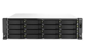QNAP TS-h2287XU-RP NAS Rack (3U) Intel Xeon E E-2336 32 GB DDR4 0 TB QuTS hero Schwarz, Weiß