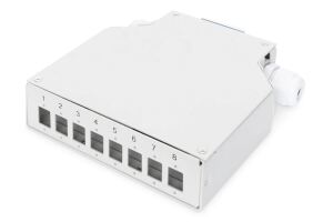 Digitus Hutschienen Spleißbox für 8 LC/DX Kupplungen