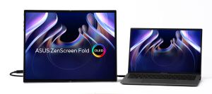 ASUS ZenScreen Fold OLED MQ17QH Computerbildschirm 43,9 cm (17.3") 2560 x 1920 Pixel Quad HD Silber