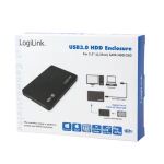 LogiLink UA0256 Speicherlaufwerksgehäuse HDD-Gehäuse Schwarz 2.5"