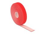 DELOCK Kabelbinder Klettverschluss 5000x20mm 1x Rol rot