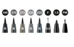 Faber-Castell Pitt Artist Pen Tuschestift, 8er Etui, Black & Grey