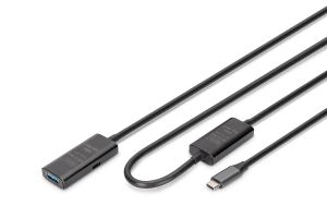 Digitus Aktives USB 3.2 Gen1 5G Verlängerungskabel, USB-C - USB-A, 10m