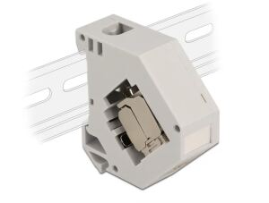 DeLOCK Hutschienenadapter mit Keystone Modul RJ45 Buchse Cat.6A LSA