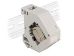 DeLOCK Hutschienenadapter mit Keystone Modul RJ45 Buchse Cat.6A LSA