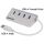 Manhattan 4-Port USB 3.0 Hub, Vier USB 3.0 Typ A-Ports, Aluminiumgehäuse, Stromversorgung über USB