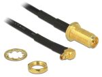 DeLOCK 88936 Koaxialkabel RG-174 0,32 m RP-SMA MMCX Schwarz
