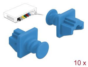 DELOCK RJ45 Staubschutz für Buchse 10 Stück blau