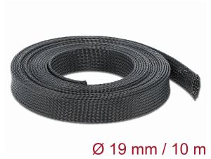 DELOCK Geflechtschlauch dehnbar 10 m x 19 mm schwarz
