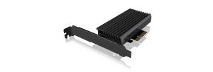 ICY BOX IB-PCI214M2-HSL, PCIe-Karte, 1x M.2 PCIe (NVMe) SSD zu PCIe 4.0 x4 über M-Key Sockel, Low + High Profile, inkl. passiv Kühlkörper